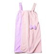 thumbnail image 1 of Vestido de toalla envolvente para baño/ducha para mujer, falda de baño con tirantes y falda de baño con lazo de bloque de color doble, 1 of 5