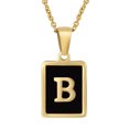 thumbnail image 1 of 26 English Letters (A-Z) Necklace For Women Titanium Steel Stainless Steel Pendant Necklace Pearl Shell Oil Drop Necklace As Gift For Wife , Daughter, Friend, 1 of 7
