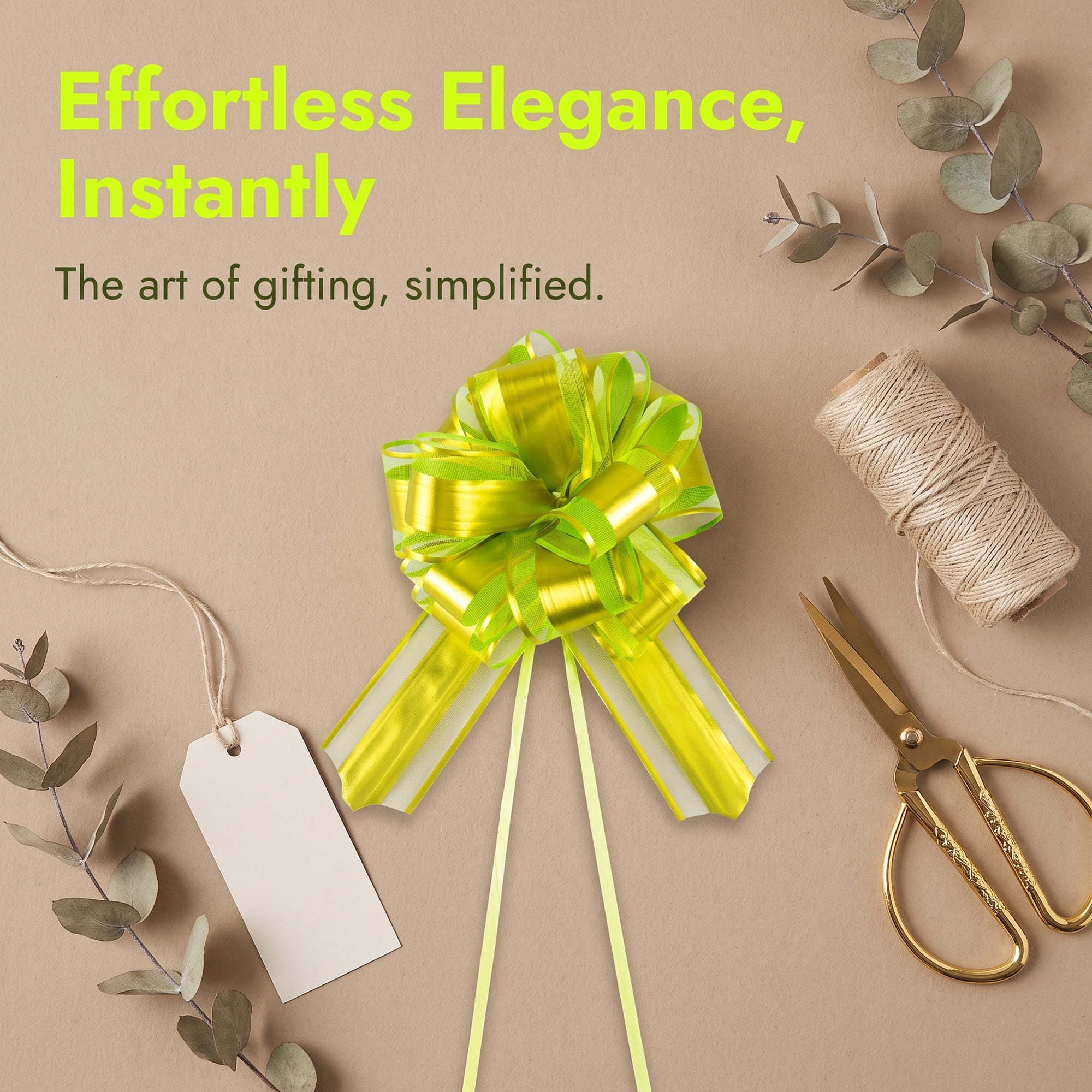 Unique Bargains Multi-Layered Star Bows for Gift Wrapping and Decoration Bright Green