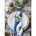 thumbnail image 2 of Blue White Moire Cloth Napkins Set of 4 Reusable Dinner Napkins, Modern Abstract Art Cocktail Napkin Washable Table Napkins for Wedding/Holiday Party/Baby Shower 20"x20", 2 of 7
