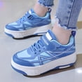 thumbnail image 6 of Yiomxhi Kids Roller Shoes, Girls Boys Sneakers with Wheels, Become Sport Sneaker for Christmas Birthday Children Gift, Adjustable Roller Skates Suitable for Outdoor School, 6 of 7