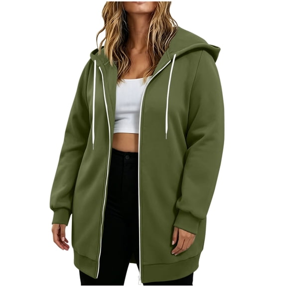 Maean Womens Plus Size Zip up Hoodie Sweatshirt Jacket Oversized Long Sleeve Fall Fashion Hooded Sweatshirts