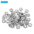 thumbnail image 3 of Unique Bargains 8mm Spacer Beads, 100pcs Bead Spacers Rhinestone Round Bulk Beads Wave for Jewelry Making, Dark Silver, 3 of 5