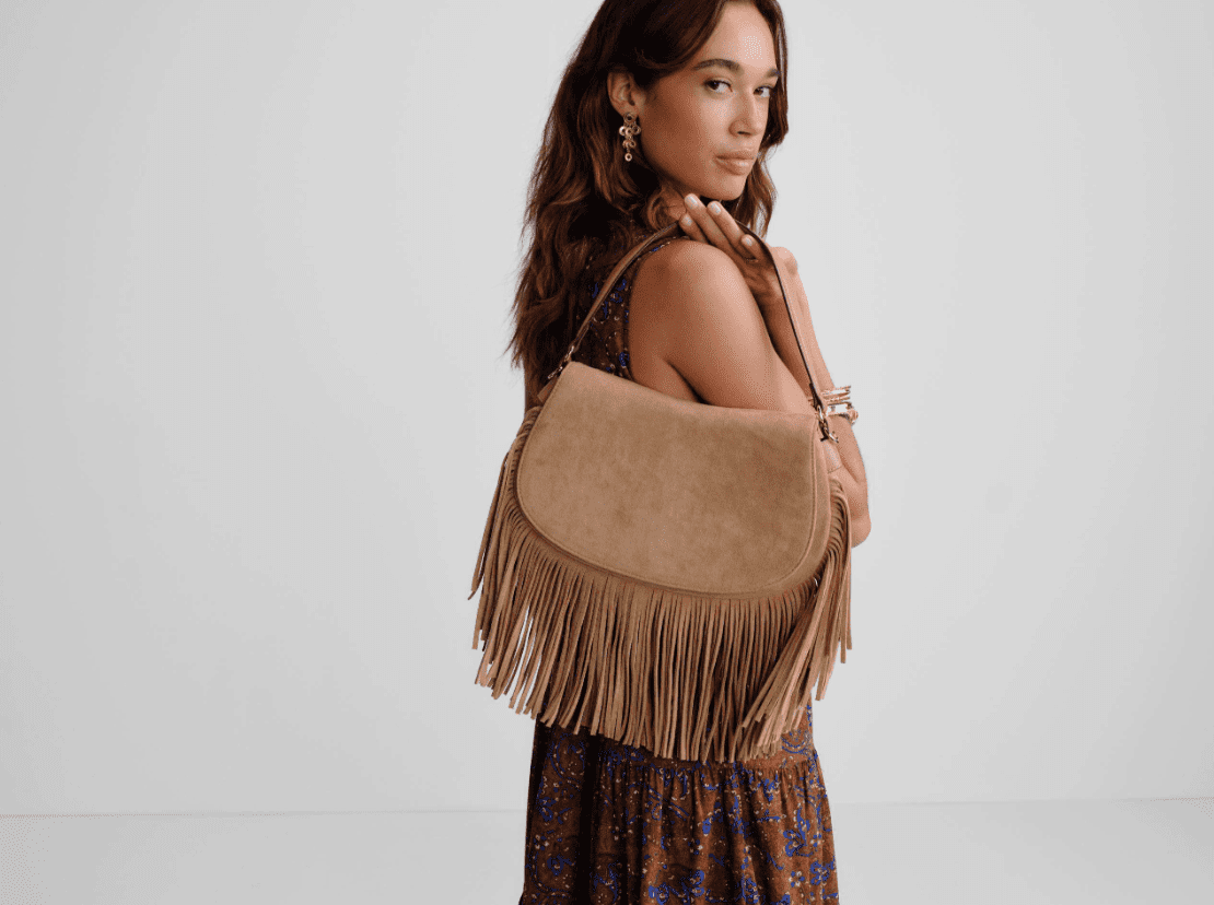 Scenario Women's Saddle Bag, Brown Fringe