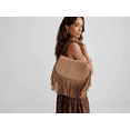 thumbnail image 5 of Scenario Women's Saddle Bag, Brown Fringe, 5 of 6