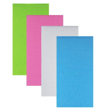 Foam Letter Stickers - Caps Alphabet Letters Foam Sticker Book, Pastel, 8-Inch, 4-Sheets