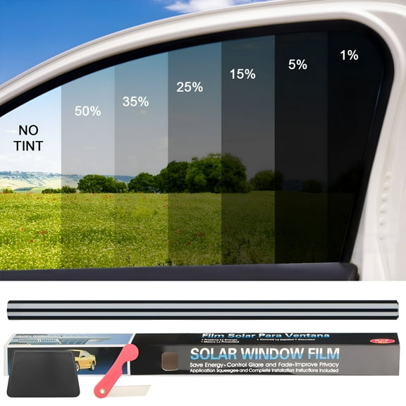 ICERUN Car Window Tint 15% VLT Film Roll Kit Uncut Decals Interior for Car Office Commercial