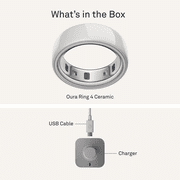 Oura Ring 4 Ceramic, Cloud, Size 4, Smart Wearable, Sleep, Fitness & Heart Rate Tracker, 8-Day Battery (Size Before You Buy)