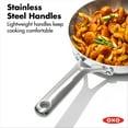 thumbnail image 4 of OXO 8" and 10" Stainless Steel Aluminum Frying Pan, Set of 2, 4 of 6