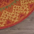 thumbnail image 4 of 6â€™ Round Orange Decorative Area Rug, 4 of 8