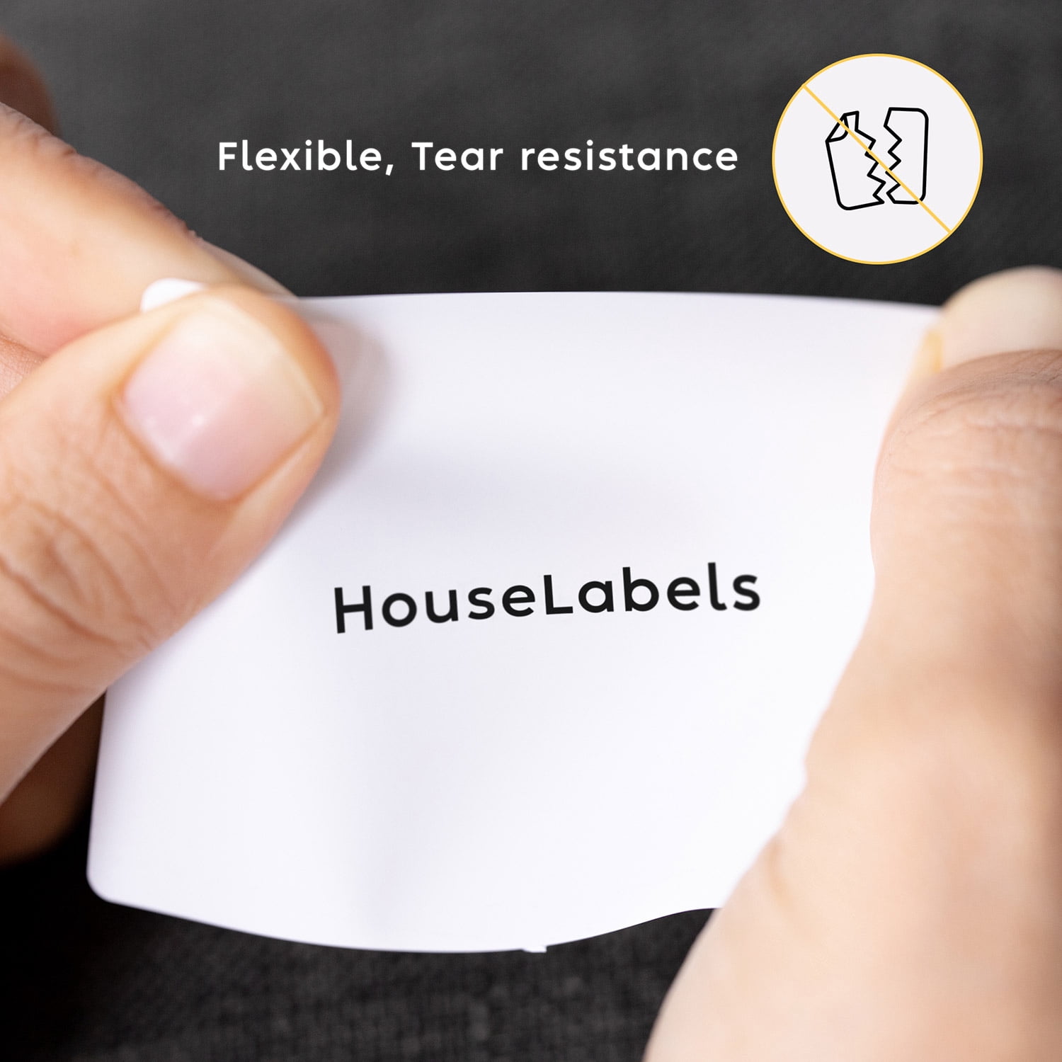 HOUSELABELS 2.2" x 0.5" Multipurpose Labels on 1" Core in POLYPROPYLENE Compatible With Zebra and Rollo Printers, 11 Rolls / 3,510 Labels per Roll