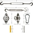 thumbnail image 2 of ShadeMart 10 Inch Hardware Kit for Rectangle/Square Sun Shade Sail Canopy, 316 Military-Grade Stainless Steel, 2 of 5