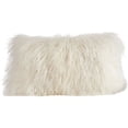 thumbnail image 5 of SARO 3564.GY1220B 12 x 20 in. Wool Mongolian Lamb Fur Throw Pillow  Grey, 5 of 7