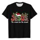 thumbnail image 4 of Fiudx Tops para Mujer Mujer Verano Ocio Moda Estampado de Flores Cuello Redondo Manga Corta Top/Camisa, 4 of 4