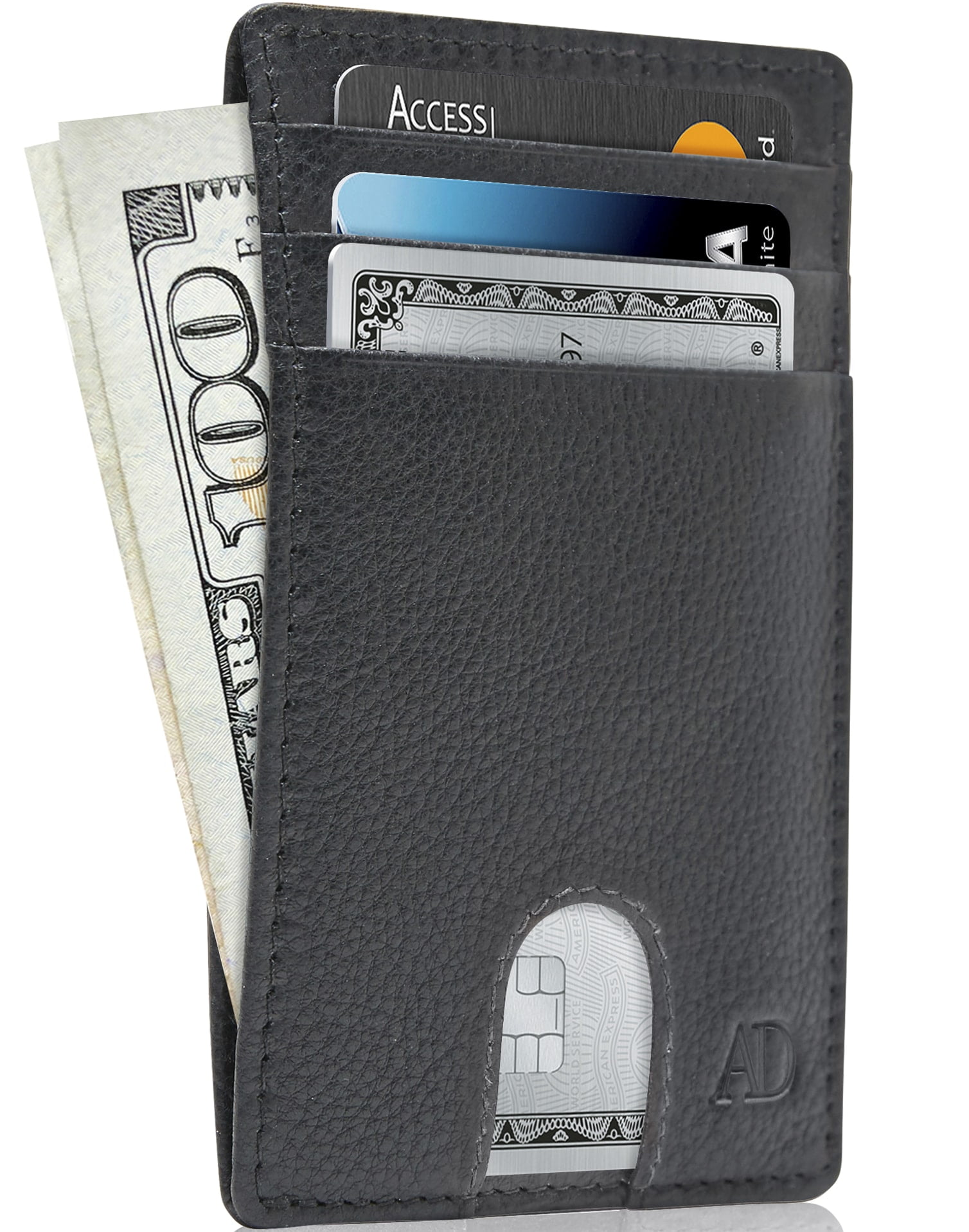 Men's wallet Hipster Bifold Leather Wallet.10 card slot Natural Grain wallet BN 