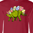 thumbnail image 4 of Inktastic Easter Bunny Stegosaurus with Eggs and Pink Ears Long Sleeve T-Shirt, 4 of 5