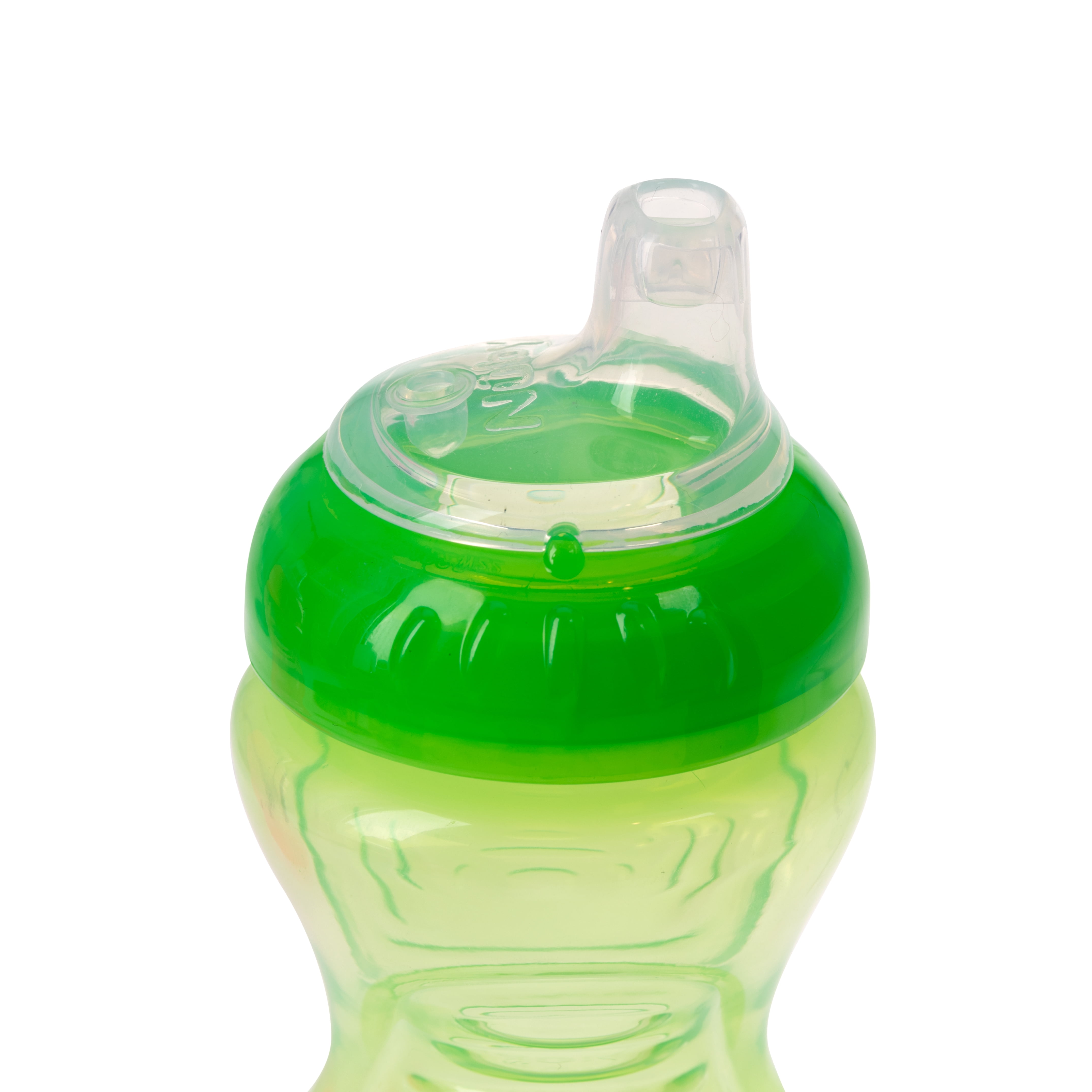 (4 pack) Nuby 1pk 10oz Gripper Cup with Silicone Spout Green