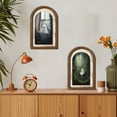 thumbnail image 4 of Fiaya Women Halloween Ghost Wooden Double-Layer Decorative Sign Arch Door Frame for Tabletop Wall Hanging Vintage Rustic Ornament Style G, 4 of 5