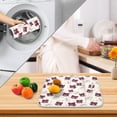 thumbnail image 6 of Heart Raspberry Flower Drying Dish Mat Quick Drying Absorbent Soft Durable for Kitchen 16" x 18", 6 of 10