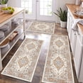 thumbnail image 1 of SURJDE Boho Kitchen Rugs Sets of 3 Farmhouse Kitchen Runner Rugs and Mats Non Skid Washable Kitchen Mats for Floor Cushioned Waterproof Kitchen Floor Mat Laundry Room Area Rug Runner Carpet, 1 of 6