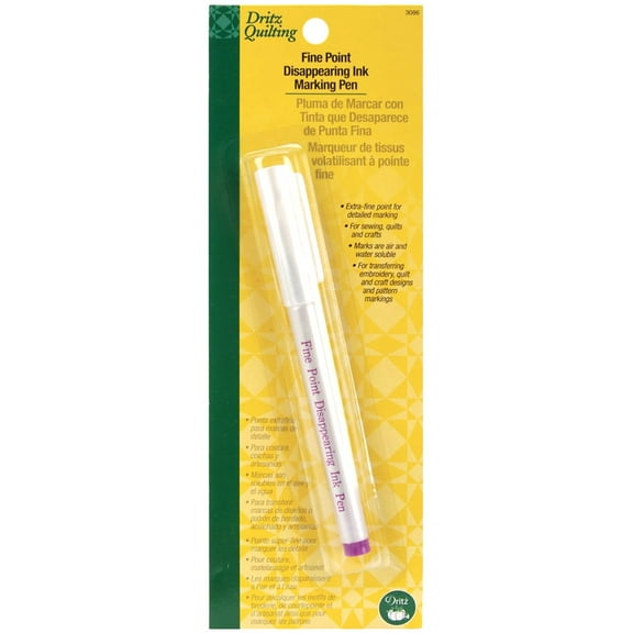 Dritz Quilting Fine Point Mark-B-Gone Marking Pen-Purple