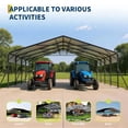 thumbnail image 6 of 20x20x9FT Oversized Metal Carport, Heavy Duty Steel Garage for Car Boat Tractor, All-Weather Protection, 6 of 8