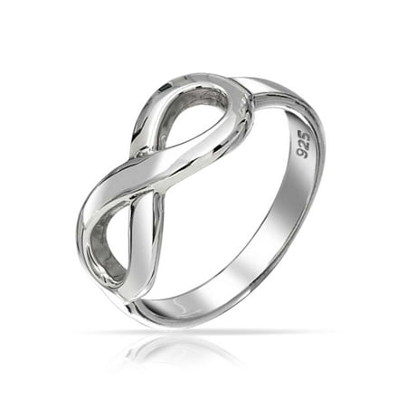 Best Friends BFF Love Knot Infinity Band Ring For Girlfriend For Teen Oxidized 925 Sterling