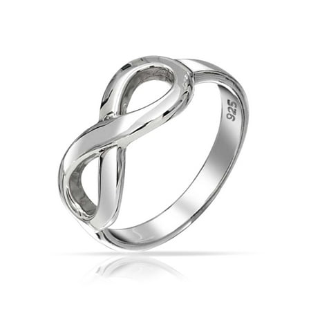 Best Friends BFF Love Knot Infinity Band Ring For Girlfriend For Teen Oxidized 925 Sterling (Best Hard Metal Bands)
