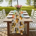 thumbnail image 4 of Table Runners 120 Inches Long Dress Scarves, Construction Truck Farmhouse Coffee/Dining/Kitchen Table Runner for Living Room, Cartoon Grips and Bulldozers Beige 13x120 Inch, 4 of 9