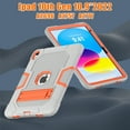 thumbnail image 6 of ELEHOLD Rugged Hybrid Case for iPad 10th Generation 10.9" 2022 Hard PC+Soft Silicone Shockproof Protective Hidden Kickstand Logo Hollow Out Design Full Body Case,F, 6 of 8