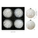 thumbnail image 3 of Set de Bolas Navideñas Nevadas | 4 Adornos de Plástico Blanco | 10 Cm | Kit de Decoración para Árbol de Navidad, 3 of 6
