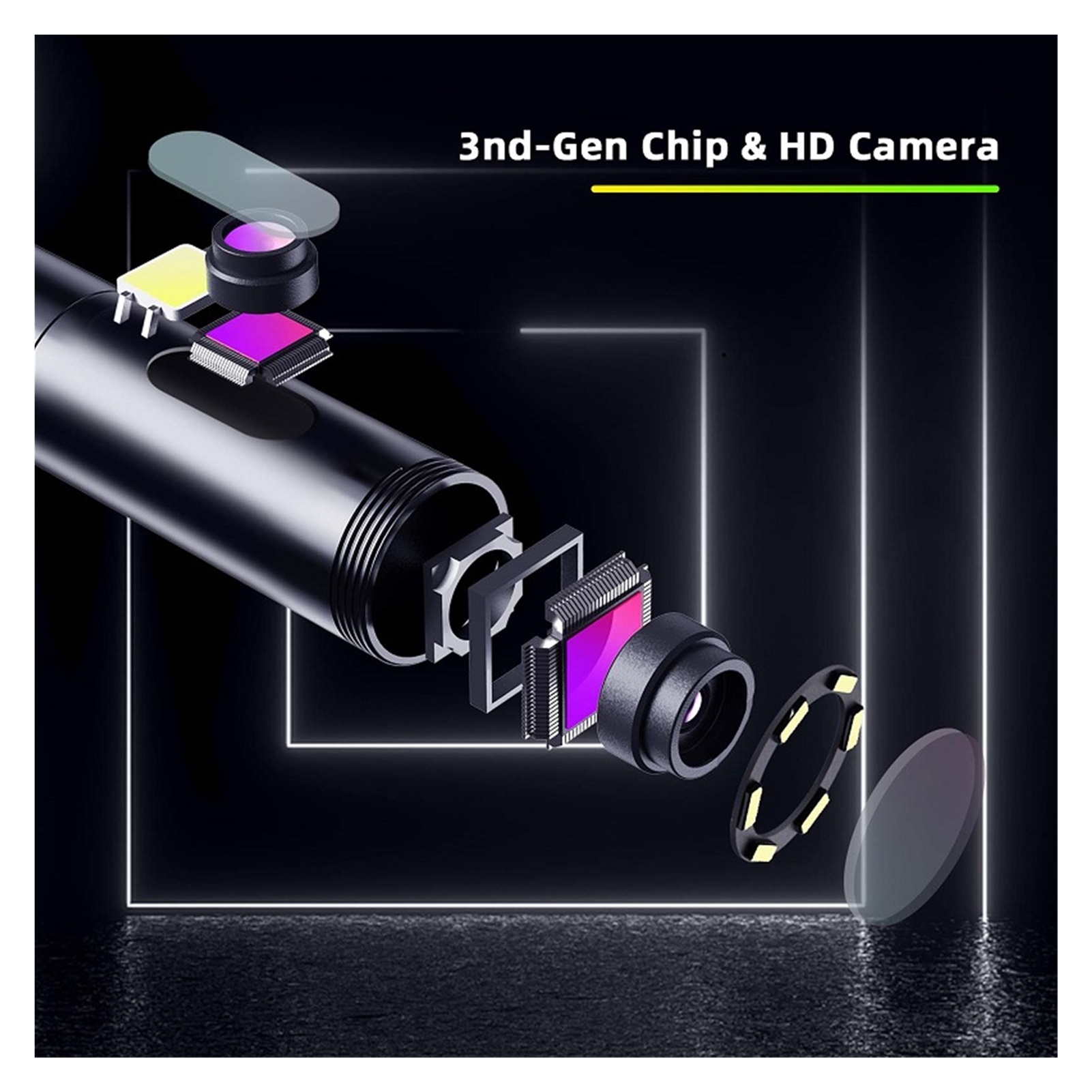 Y19 Endoscope Camera Single & Dual Lens Camera 4.3" IPS Screen HD1080P Endoscope For Car Underwater Camrea LEDs Rigid Cable ,Convenient to Use