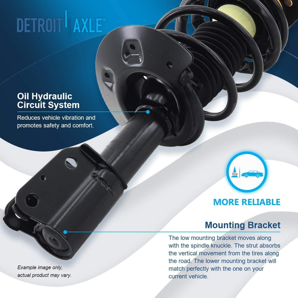 Detroit Axle - 2 Front Struts for Chevy Impala Monte Carlo Pontiac Grand Prix Buick LaCrosse Century Regal Allure Complete Struts w/ Coil Springs Replacement Strut Shocks Assembly