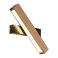 thumbnail image 2 of Aplique LED, 4W 400LM Aplique de Madera para Interiores Giratorio 360°, Lámpara de Pared Blanca Cálida 3000K para Dormitorio, Sala de Estar, Oficina, Pasillo, Diámetro 21CM [Clase de eficiencia, 2 of 6