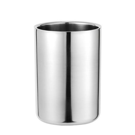 

1pc Stainless Steel Double Layers Water Cup Wine Cup Household Toothbrush Gargle Cup (280ml Silver)
