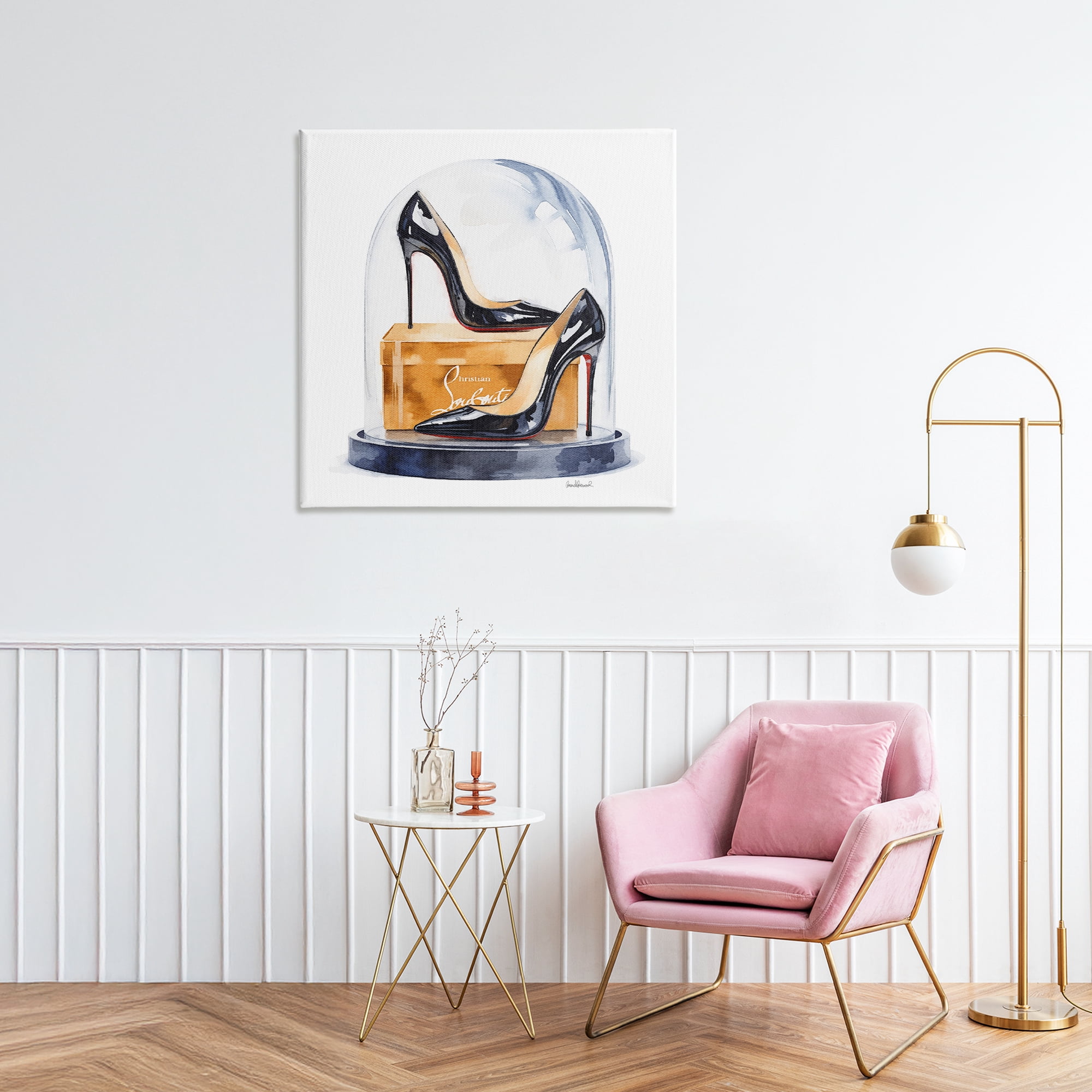 Stupell Industries Black High Heels Dome Canvas Wall Art, design by Amanda Greenwood