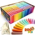 thumbnail image 1 of Juego de tizas para aceras SMALL FISH, 200 unidades en 20 colores, para niños, 1 of 7