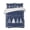 Navy blue, variant on Quilts Queen Size Bedding Set, Merry Christmas Lightweight Quilted Comforter, Xmas Trees Snowflake Winter Rustic Navy Blue Reversible Bedspread Coverlet with Pillow Covers for All Season, 90" x 96"
