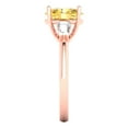 thumbnail image 3 of 2.5 ctw 3 Stone Anniversary Ring for Women | Oval Cut Simulated Yellow Diamond | Hyperallergenic Solid 18K Rose Gold, 3 of 5