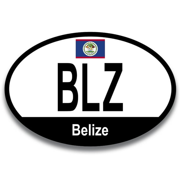 Magnet Me Up Belize Belizeans Euro Oval Magnet Decal, 4x6 In, for Car, Truck, SUV