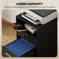 thumbnail image 4 of Vinsetto 2 Drawer Filing Cabinet with Lock for A4 Letter Size, Black, 4 of 10