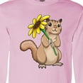 thumbnail image 4 of Inktastic Cute Chipmunk with Sunflower Long Sleeve T-Shirt, 4 of 5