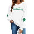 thumbnail image 1 of Sudadera NBNFTR Día de San Patricio para mujer con estampado de trébol, 1 of 4