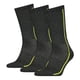 thumbnail image 1 of HEAD Calcetines unisex - paquete de 3, calcetines deportivos, inserción de malla, color sólido. Gris oscuro 35-38, 1 of 1
