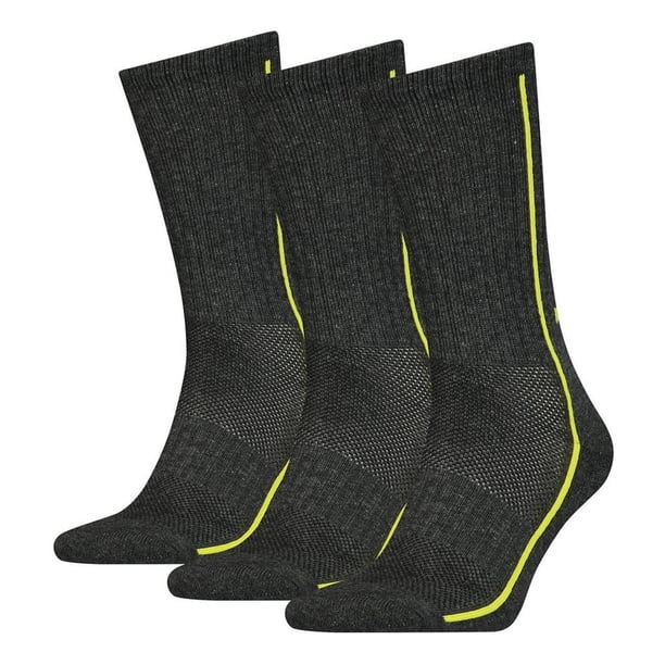 HEAD Calcetines unisex - paquete de 3, calcetines deportivos, inserción de malla, color sólido. Gris oscuro 35-38