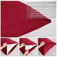 thumbnail image 5 of [Pillowcase]-Ultra Soft Brushed Microfiber Pillowcases Set, Cozy Machine Washable Bed Pillow Cases, Standard Size, Wine Red, 2 Piece, 5 of 8