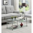 thumbnail image 2 of Convenience Concepts Designs2Go Three-Tier Coffee Table with Clear Glass Shelves, 2 of 3