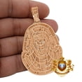 thumbnail image 5 of Genuine Diamonds Egyptian King Tut Pharaoh Charm 10K  Rose Gold Over Pendent Big 2.75', 5 of 7