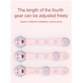 thumbnail image 4 of 4 Pack Child Safety Locks for Cabinets, Cute Baby Proof Latches for Drawers, Kitchen, Furnitures, Strong Adhesive,Cupboard, Fridge Oven Toilet Seat (Blue+Pink), 4 of 8