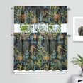 thumbnail image 2 of Kitchen Curtains 36 Inch Short - 3 Panel Set, Crab Sea Life Theme, Rod Pocket Window Curtain, 100% Polyester for Tropical Farmhouse Kitchen, Nautical Decor, Easy Wash, 2 of 6
